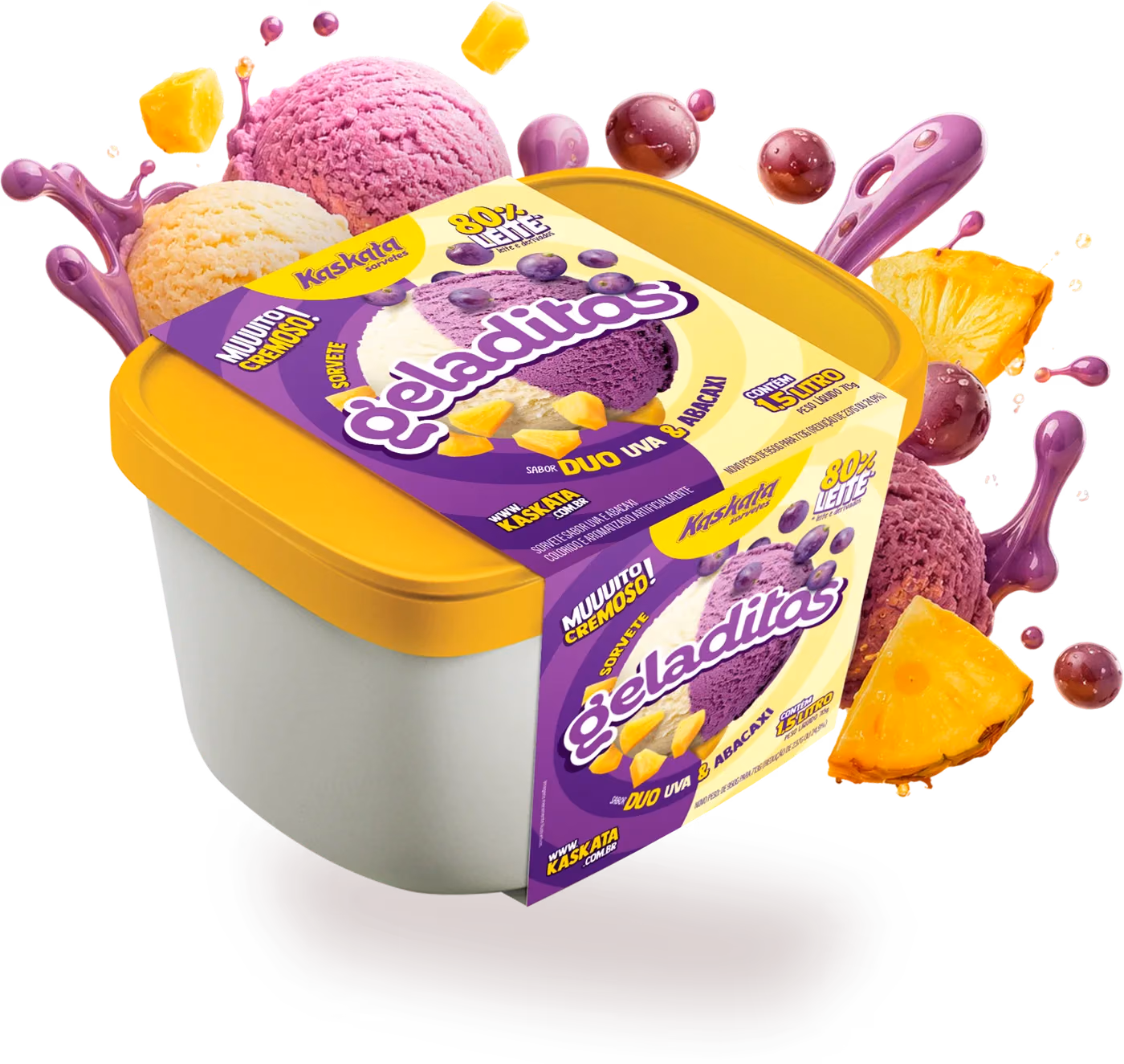 Embalagens da linha Geladitos