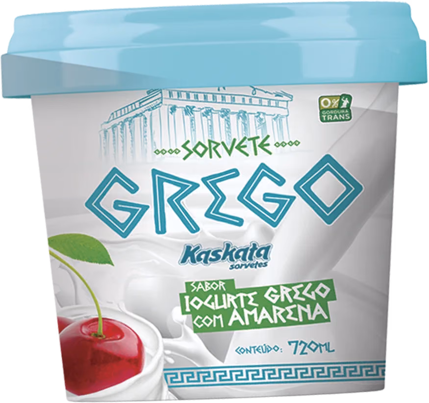 Embalagens da linha Grego