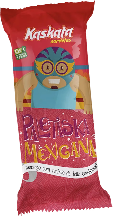 Paletaska Mexicana Morango com leite condensado