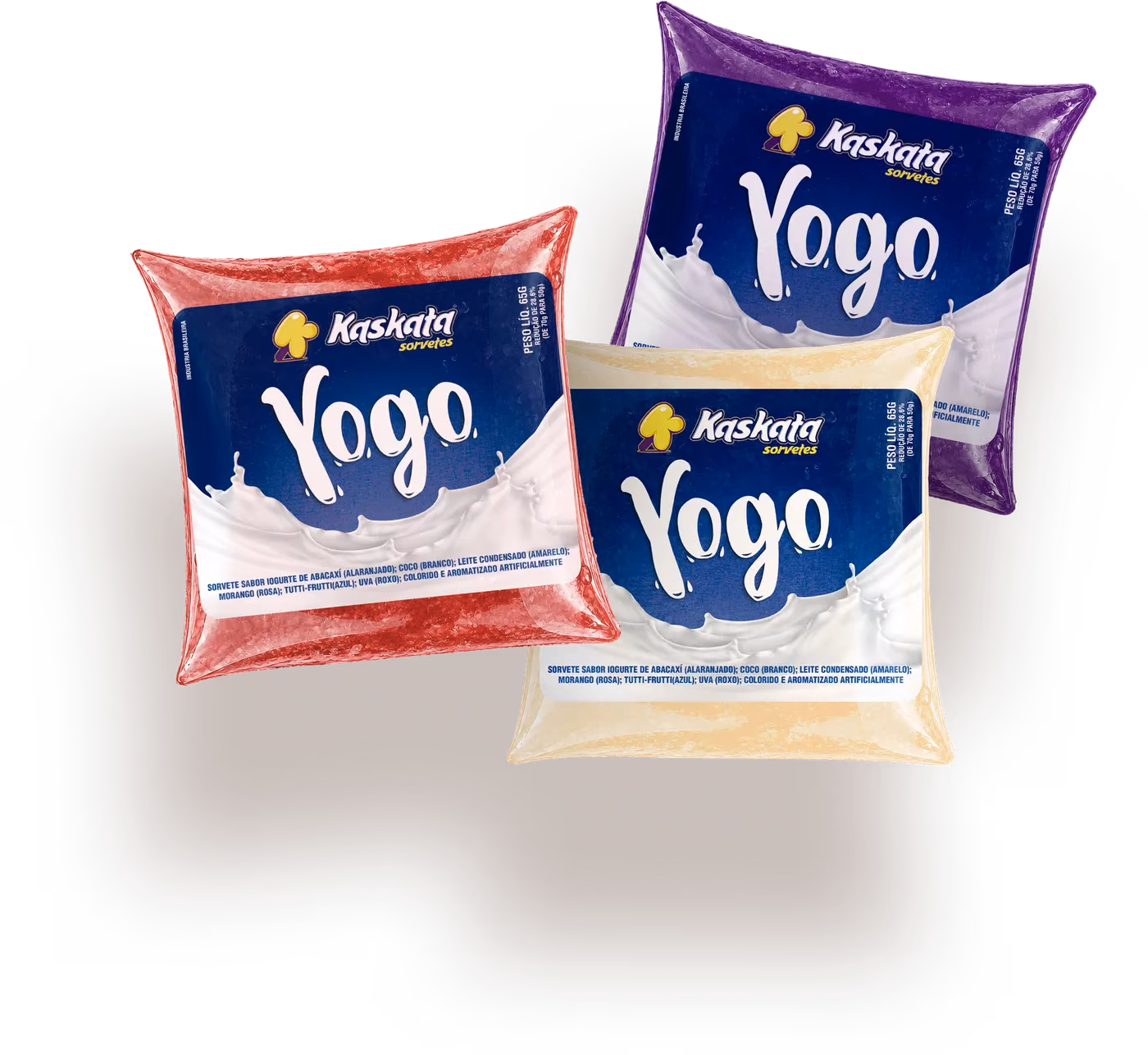 Embalagens da linha Yogo